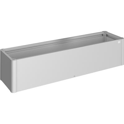 Hochbeet BIOHORT "Belvedere", silber (silberfarben, metallic), B:201cm H:45cm T:53cm, Stahlblech, Pflanzgefäße, BxTxH: 201x53x45 cm Image