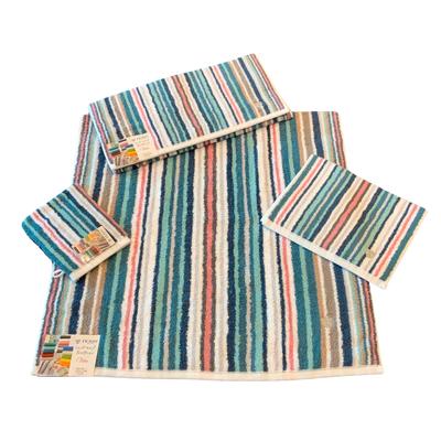 Gästehandtuch ROSS "Multicolor", grün, B:30cm L:50cm, Frottier, Baumwolle, Handtücher (Packung), mit Streifen und gesticktem ROSS-Emblem Image