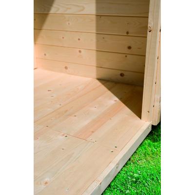 Gartenhaus-Fußboden KARIBU, beige (natur), B:420cm H:0,19cm T:270cm, Holzwerkstoff, Gartenhaus-Fußböden, für Gartenhäuser
