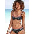 Bügel-Bikini-Top LASCANA "Kimer" Gr. 38, Cup E, schwarz (schwarz, bedruckt) Damen Bikini-Oberteile Ocean Blue