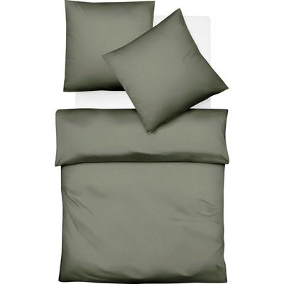 Bettwäsche FLEURESSE "Lech 3089", grün (oliv), B/L: 155cm x 200cm, , Flanell, B/L: 80cm x 80cm, Flanell, Obermaterial: 100% Baumwolle, Bettwäsche, Edelflanell, Baumwolle, in Gr. 135x200, 155x220, 200x200cm Image
