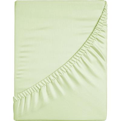 Spannbettlaken CASATEX "Jersey-Elasthan", grün (limone), B:180-200cm L:200-220cm, Jersey, Obermaterial: 96% Baumwolle, 4% Elasthan, Laken, mit Elasthan Image