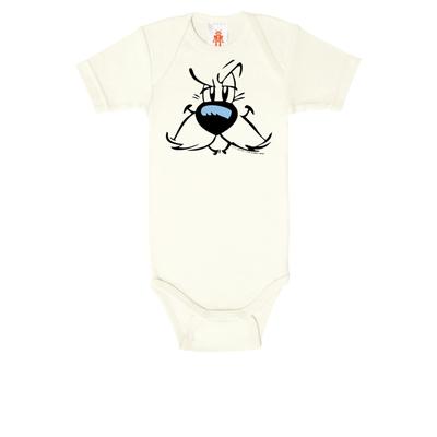 Body LOGOSHIRT Gr. 62, EURO-Größen, weiß (altweiß) Baby Bodies mit niedlichem Idefix-Aufdruck