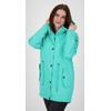Regenmantel DEPROC ACTIVE "Friesennerz ankergluttraum WMN", Damen, Gr. 40 (M), blau (türkis), Obermaterial: 100% Polyurethan; Futter: 100% Polyester, casual, Langarm mit Druckknopf, Mäntel, auch in Großen Größen erhältlich