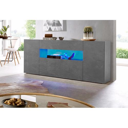 „Sideboard TECNOS „“Potenza““ Sideboards grau (zement) Sideboards Breite 180 cm, ohne Beleuchtung“