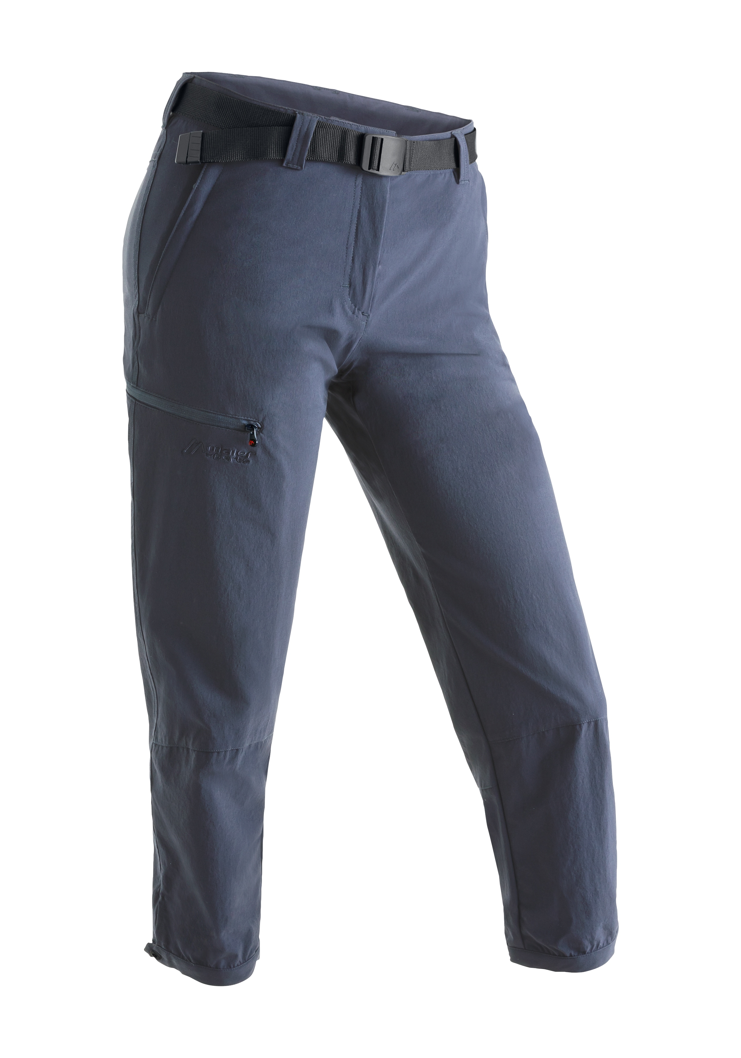 Funktionshose MAIER SPORTS "Lulaka 7/8", Damen, Gr. 48, Normalgrößen, grau, 90% Polyamid, 10% Elasthan, Hosen, Damen Wanderhose, atmungsaktive und elastische Outdoor-Hose Image
