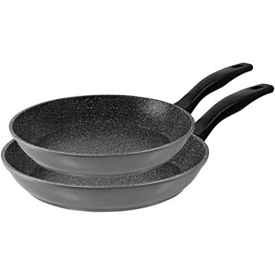 Pfannen-Set STONELINE, grau, Ø:28cm, Pfannen, Induktion