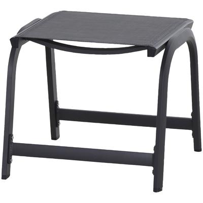 Hocker SIENA GARDEN Gr. B/H/T: 51cm x 44cm x 52cm, schwarz (schwarz silber)