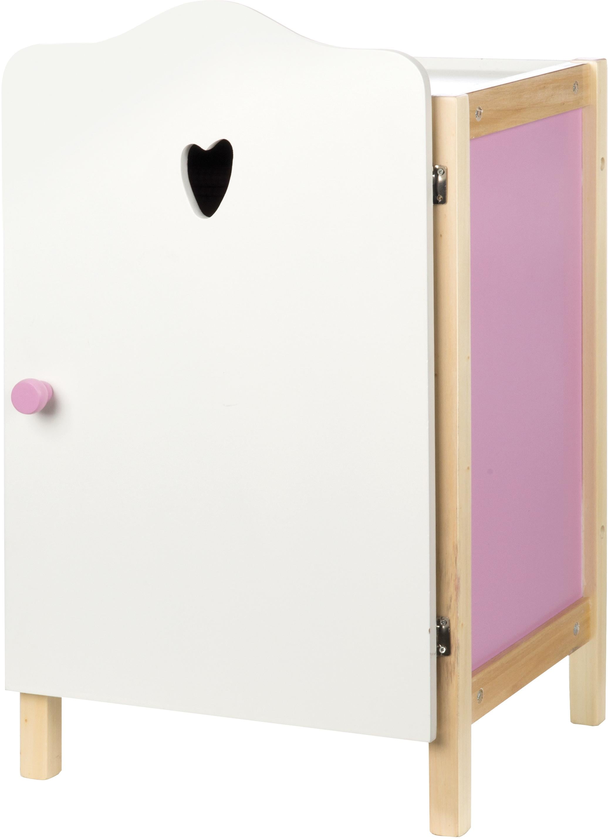 Puppenkleiderschrank ROBA "Schrank Scarlett", weiß, Puppenmöbel, KinderB:31cm H:52cm T:25cm, Holz, B:31cm H:52cm T:25cm