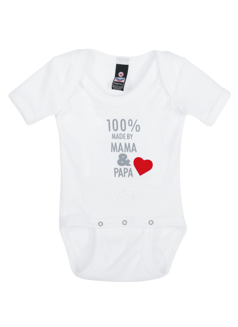 T-Shirt TRIGEMA "TRIGEMA Baby-Body Feinripp", Baby, Gr. 80, weiß (weiß, baby), 100% Baumwolle (Bio-Baumwolle kbA), Shirts Image