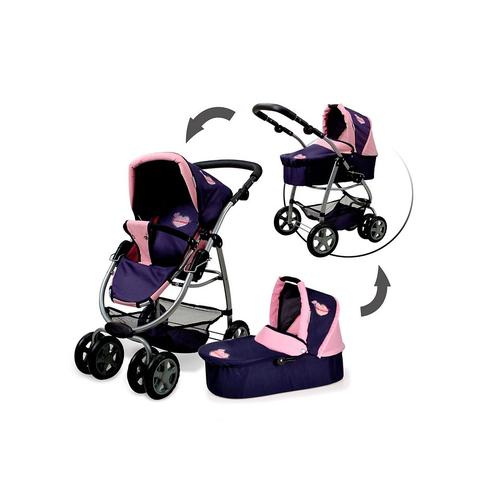 „Kombi-Puppenwagen KNORRTOYS „“Coco, My Little Princess““ Puppenwagen rosa (my little princess) Kinder Puppenwagen -trage“