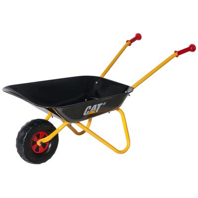 Schubkarre ROLLY TOYS "rollyMetallschubkarre, CAT", schwarz (schwarz, gelb), Schubkarren, KinderB:38cm H:41cm T:80cm, Metall, Kunststoff, für Kinder; Made in Europe, B:38cm H:41cm T:80cm