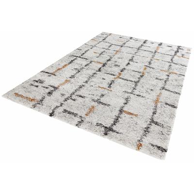 Hochflor-Teppich HANSE HOME "Grid" Gr. 3, beige (creme), B:120cm H:30mm L:170cm, Kunstfaser, Teppiche, Shaggy, Boho, Flokati, Weich, Modern, Wohnzimmer, Schlafzimmer, Flur Image