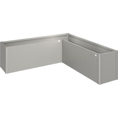 Hochbeet BIOHORT "Belvedere", grau (quarzgrau, metallic), B:201cm H:61cm T:201cm, Stahlblech, Pflanzgefäße, BxTxH: 152x152x61 cm
