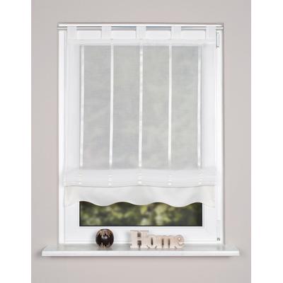 Raffrollo HOME WOHNIDEEN "KATHY" Gr. 2, beige (naturfarben), B:100cm H:140cm, Voile, Obermaterial: 100% Polyester, Raffrollos Image