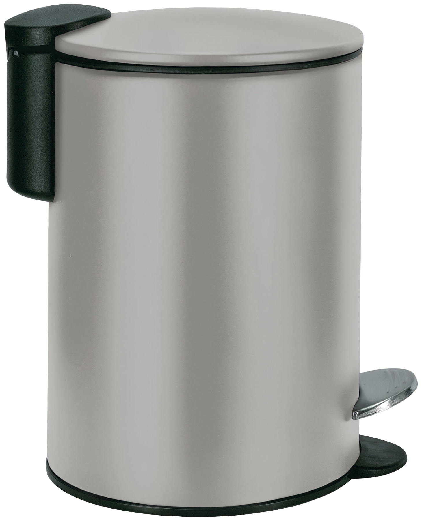 Kosmetikeimer KLEINE WOLKE "Silence", silber (dunkelsilberfarben), B:17cm H:23,6cm T:17cm, Edelstahl, Mülleimer, Kosmetikeimer, 3 Liter