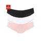 Slip LASCANA Gr. 36/38, 3 St., bunt (rosa, weiß, schwarz) Damen Unterhosen Klassische Slips