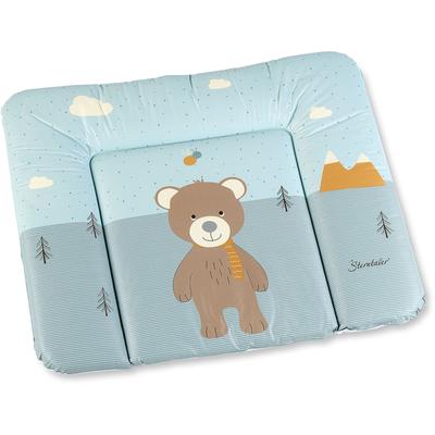 Wickelauflage STERNTALER "Ben", blau (blau, braun), B:85cm L:72cm, PVC-Folie, Polyester, Wickelauflagen Image