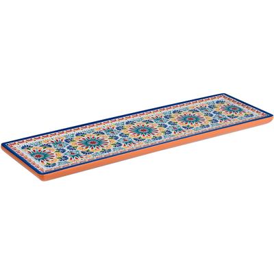 Tablett APS "Arabesque", orange (terrakotta), B:16,2cm H:2cm L:53cm, Melamin, Tabletts, Terrakotta-Optik, spülmaschinengeeignet Image