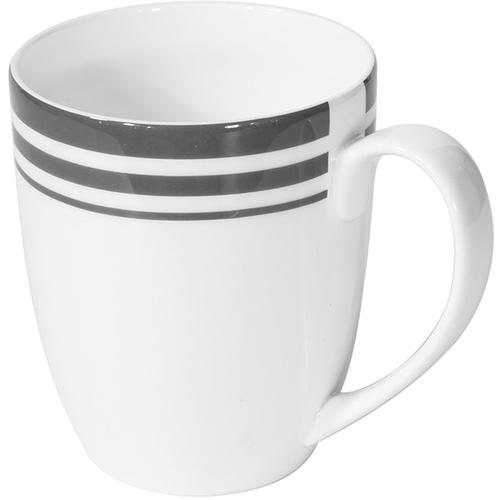 „Becher FINK „“Moments““ Trinkgefäße Gr. x, 4 tlg., grau (grau, weiß) Kaffeebecher und Kaffeetassen mit 3 Streifen, 4-teilig“