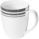 Becher FINK "Moments" Trinkgefäße Gr. 4 tlg., grau (grau, weiß) Kaffeebecher und Kaffeetassen