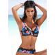 Bügel-Bikini LASCANA Gr. 36, Cup F, bunt (bedruckt, schwarz, bunt) Damen Bikini-Sets Ocean Blue