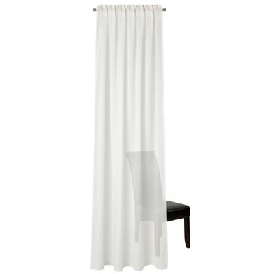 Vorhang NEUTEX FOR YOU "Biella" Gr. 1, weiß (wollweiß), B:142cm H:245cm, Jacquard, Polyester, Gardinen, HxB: 245x142, Schal mit verdeckten Schlaufen Image
