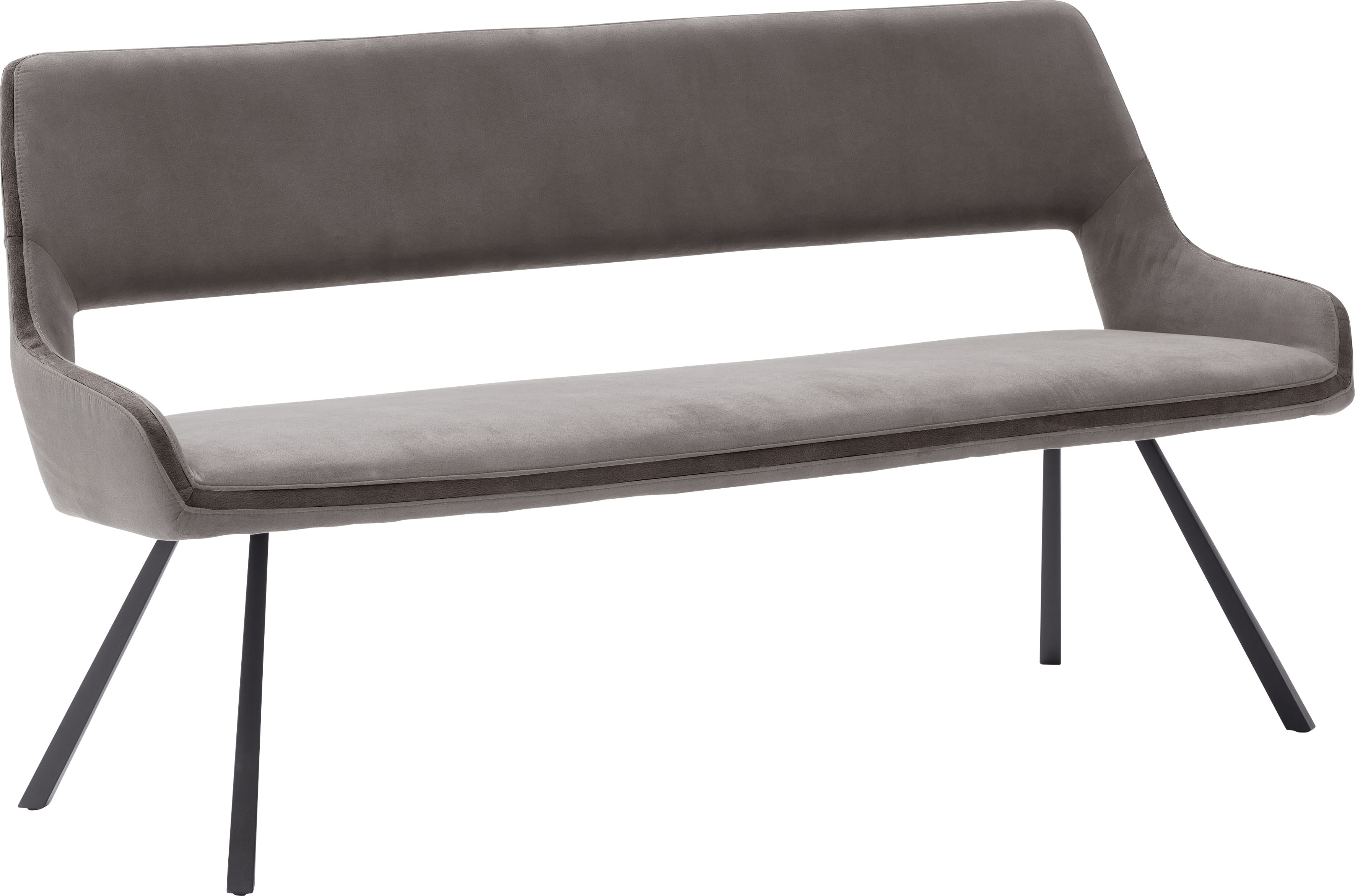 Sitzbank MCA FURNITURE "Bayonne", braun (capuccino, schlamm, anthrazit), B:155cm H:50cm T:50cm, Polyester, Sitzbänke, Sitzbank, bis 280 kg belastbar, Sitzhöhe 50 cm, wahlweise 155 cm-175 cm breite