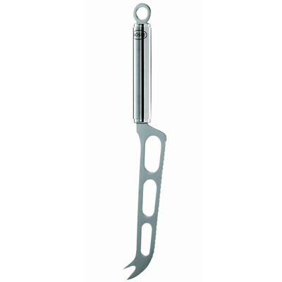 Käsemesser RÖSLE, silber (edelstahlfarben), Gesamtlänge 28cm Klingenlänge 18cm, Edelstahl 18/10, Kochmesser, zum Schneiden von Weichkäse, scharfer Wellenschliff, Edelstahl 18/10 Image