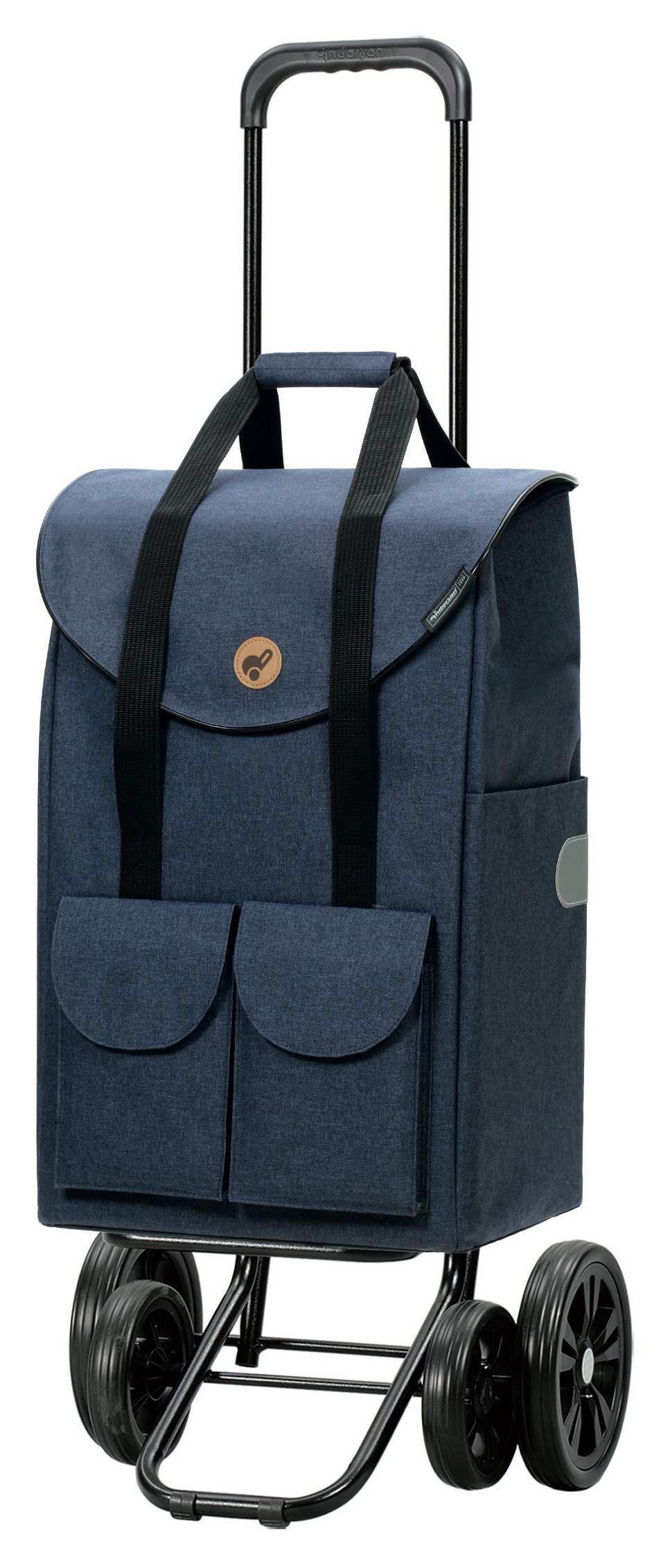 Einkaufstrolley ANDERSEN "Quattro Shopper Jacob", blau, B:42cm H:117cm T:23cm, Polyester, Einkaufskörbe Image