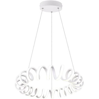 TRIO LEUCHTEN LED Pendelleuchte "Curl", weiß, Ø 55cm H: 150cm, Lampen, Designlampe Image