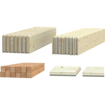 Gartenhaus-Fußboden PALMAKO, beige (natur), B:300cm H:1,9cm T:300cm, Gartenhaus-Fußböden, passend für Gartenhaus Ella, Elsa 8,7 m2