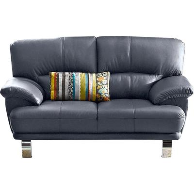 2-Sitzer TRENDMANUFAKTUR "Cecillia, in italienischem Design, bequem", grau, B:162cm H:87cm T:89cm, Kunstleder SOFTLUX, Microfaser PRIMABELLE (100% Polyester), NaturLEDER (echtes Rindsleder) in Sitz und Rücken. Korpus in passendem Kunstleder SOFTLUX... Image