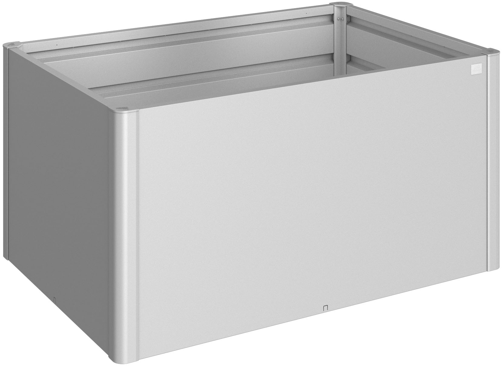 Hochbeet BIOHORT "1,5x1, verschiedene Farben", silber (silber, metallic), B:152cm H:77cm T:103,1cm, Stahl, Pflanzgefäße, 152x102x77 cm, extrem langlebig, aus Metall Image