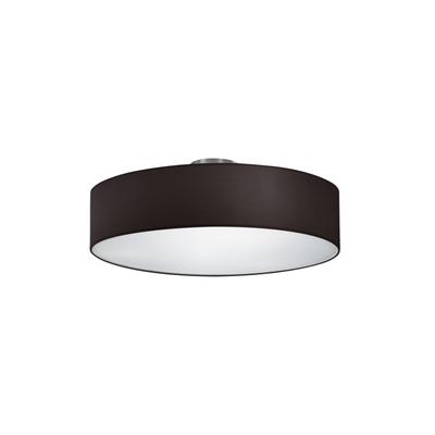 TRIO LEUCHTEN Deckenleuchte "Hotel", schwarz (nickelfarben, schwarz), Ø 50cm H: 18cm, Lampen, Deckenlampe Ã˜ 50 cm mit Stoff-Schirm, Leuchtmittel tauschbar Image