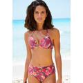 Push-Up-Bikini-Top S.OLIVER "Marika" Gr. 42, Cup C, rot (rostrot, bedruckt) Damen Bikini-Oberteile Ocean Blue