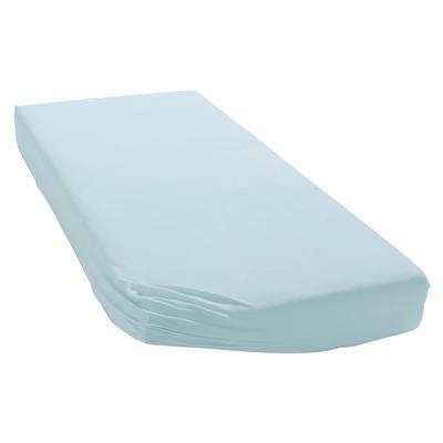 Spannbettlaken BELLANA "Jersey Classic", blau (hellblau), B:60-70cm L:120-140cm, Jersey, Obermaterial: 100% Baumwolle, Laken, für Kinder und Babys aus reiner Baumwolle Image