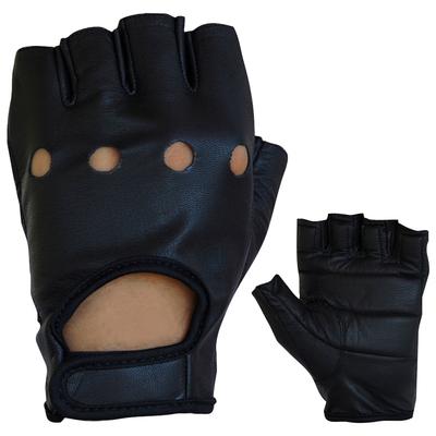 Motorradhandschuhe PROANTI Handschuhe Gr. 4XL, schwarz fingerlose Chopper-Handschuhe aus Leder