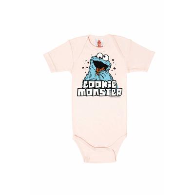 Body LOGOSHIRT Gr. 98, EURO-Größen, rosa (hellrosa) Baby Bodies Sesamstraße mit Druckknöpfen