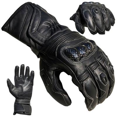 Motorradhandschuhe PROANTI Gr. XL, schwarz, Handschuhe, XL, Obermaterial: 100% Rindsleder. Innenfutter: 100% Polyester, Racing, aus Leder