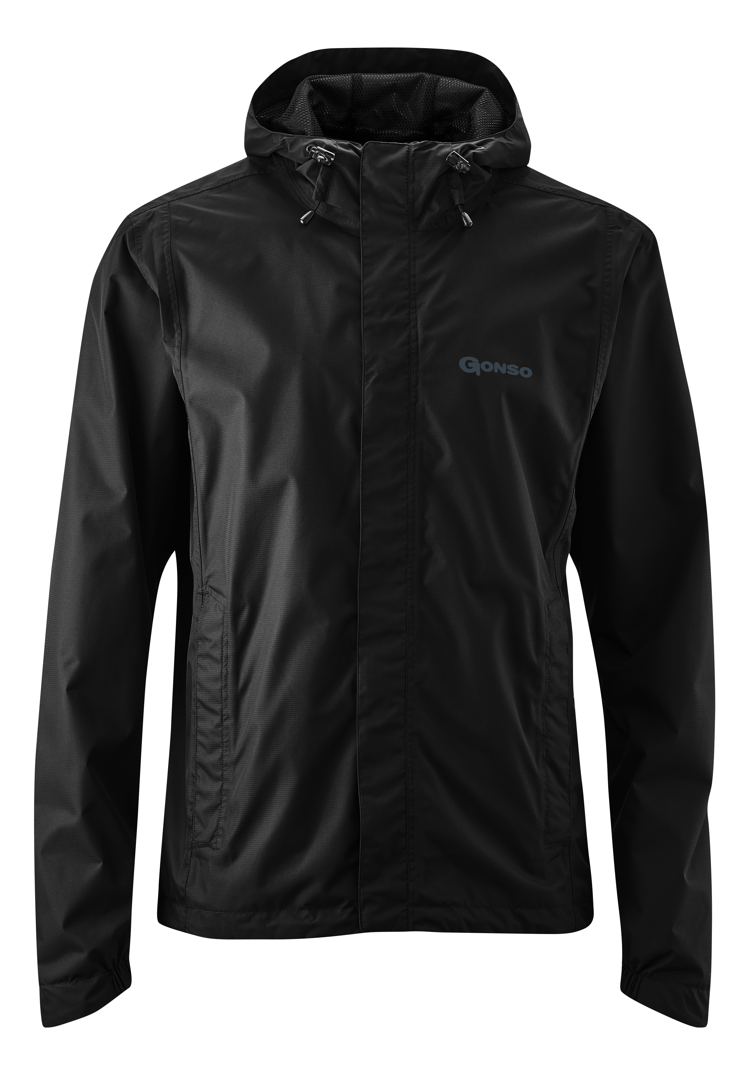 Fahrradjacke GONSO "Save Light", Herren, Gr. 3XL, schwarz, 100% Polyester, Jacken, Herren Regenjacke wind- und wasserdicht, Radjacke mit Kapuze Image