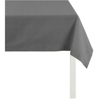 Tischdecke APELT "4362 Rips - UNI" Gr. 5, grau (dunkelgrau), B:45cm L:135cm, Polyester, Baumwolle, Tischdecken, UNI-BASIC Image
