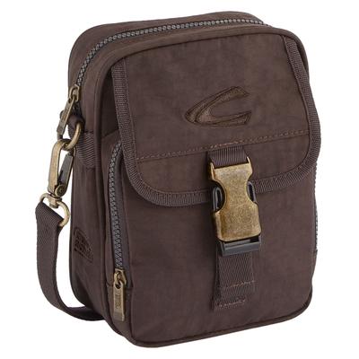 Umhängetasche CAMEL ACTIVE "Journey", Damen, Gr. B/H/T: 16cm x 21,5cm x 8cm, braun, Nylon, aufgeraut, clean, unifarben, bestickt, Taschen, aus leichtem robusten Nylon, funktional perfekt für alle Lebenslagen Image