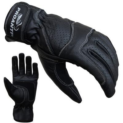 Motorradhandschuhe PROANTI Handschuhe Gr. L, schwarz Damen Leder Handschuhe