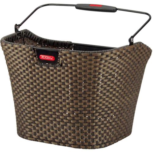 „Fahrradkorb KLICKFIX „“Vorderradkorb Structura““ Taschen Gr. B/H/T: 34 cm x 27 cm x 25 cm, braun Fahrradtaschen“