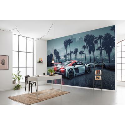 Fototapete KOMAR "Audi R8 L.A. - Größe 368 x 254 cm", bunt, B:368m L:254m, Papier, Tapeten, Wohnzimmer, Schlafzimmer