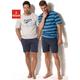 Shorty H.I.S Gr. 60/62, blau (marine, grau, meliert, marine, aquablau) Herren Homewear-Sets Pyjamas