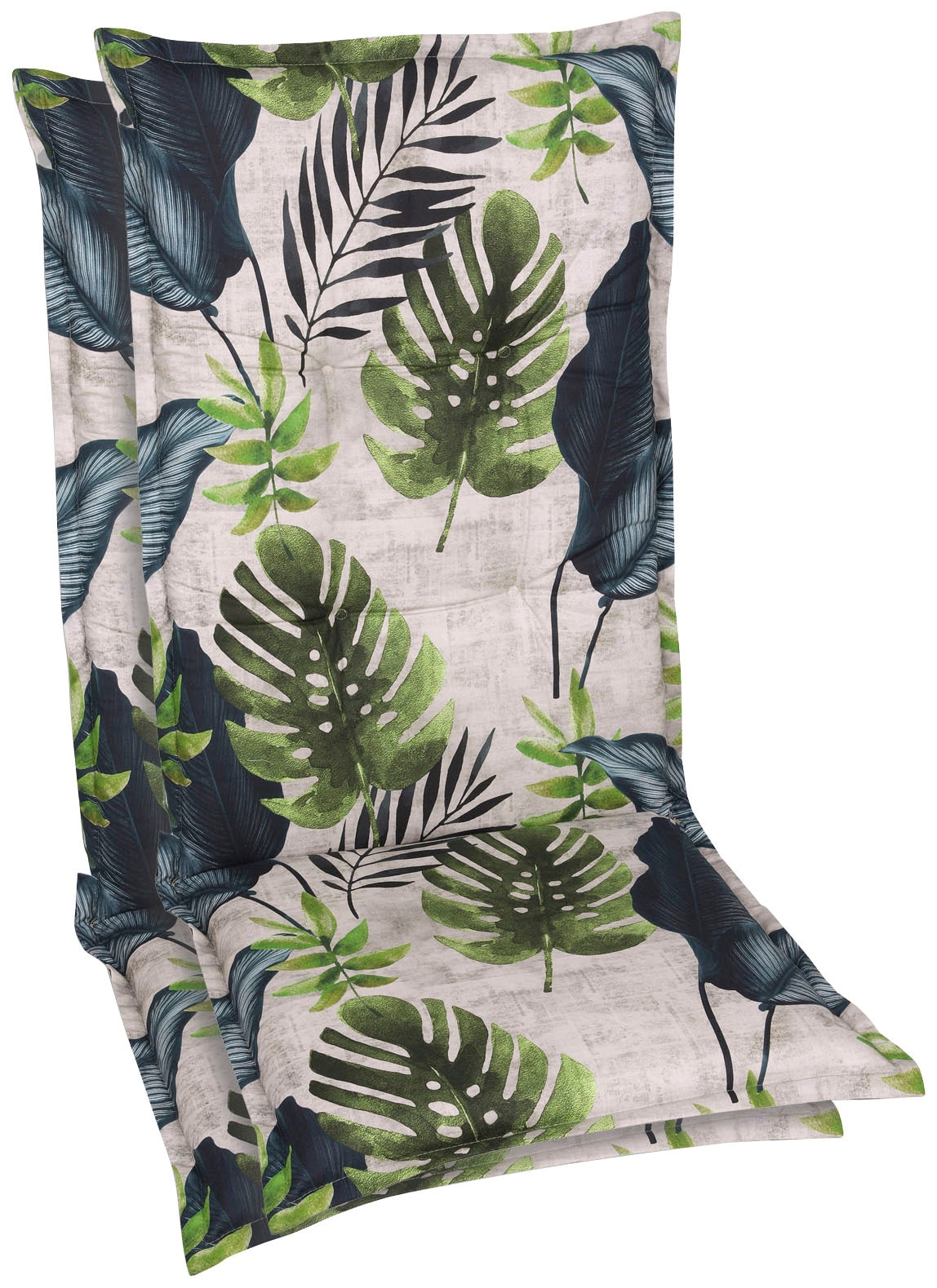 Sesselauflage GO-DE, grün, B:50cm H:120cm, Bezug: 65% Polyester, 35% Baumwolle, Polsterauflagen, 120 x 50 cm, hoch Image