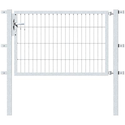 Zauneinzeltür ALBERTS "Flexo", silber (silberfarben), B:125cm H:80cm, Stahl, Tore, 125 cm Breite, in versch. Höhen