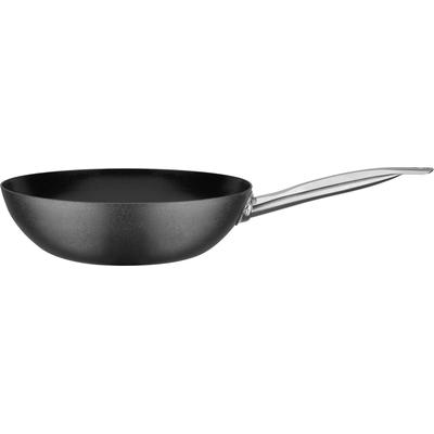 Wok GSW "Avanti" Pfannen Gr. Ø 28cm, grau (schwarz/edelstahlfarben) Induktion, Ø 28 cm